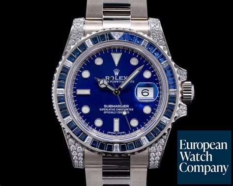 white gold diamond rolex watch|Rolex submariner 18k white gold.